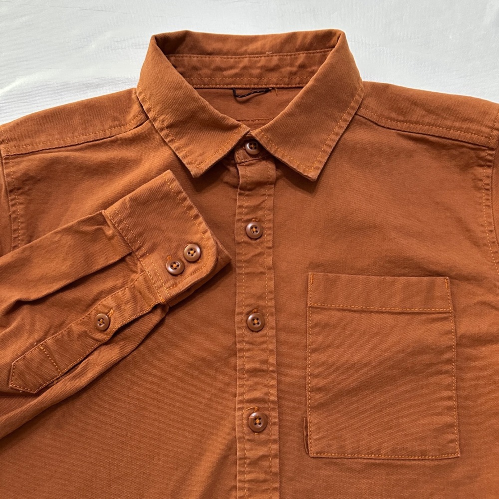 Topo Designs Dirt Shirt Womens M Organic Cotton Canvas Heavyweight Gorpcore Hike